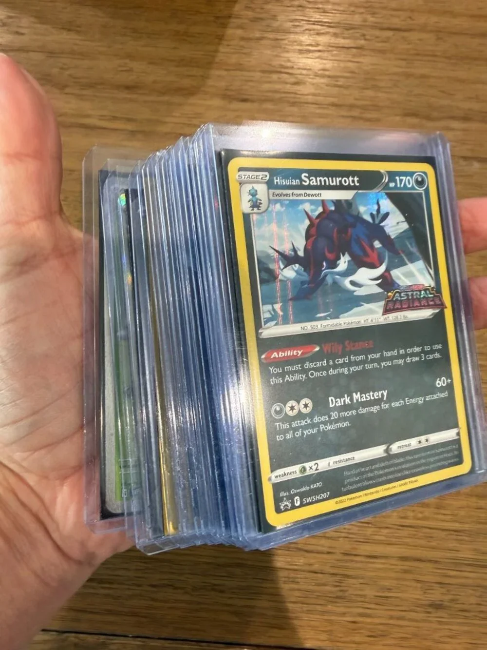 Pokemon TCG Card Lot (15 Holos/Promos) + Astral Radiance Deck Box/ Storage